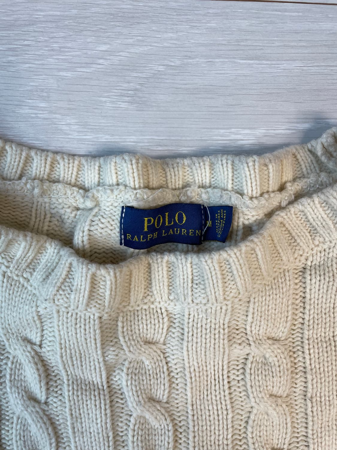 폴로 랄프로렌 케이블 니트 스웨터 (아이보리) 상품이미지4