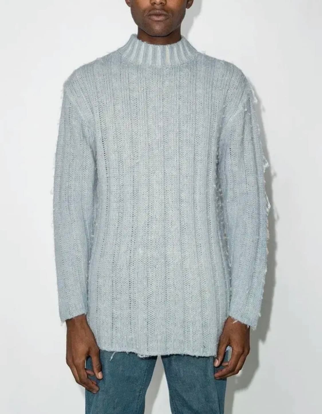 아워레가시 부클 모크 넥 니트 상품이미지1