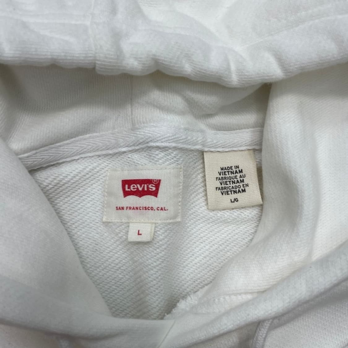 LEVI'S 로고 후드티 크림 L 상품이미지5