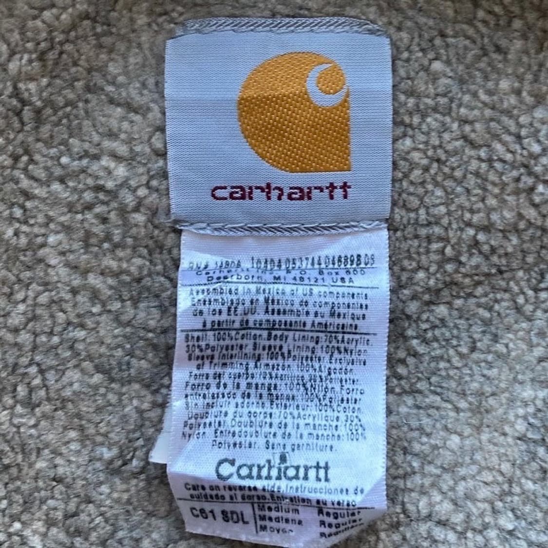 칼하트 C61 샌드스톤 릿지 쉐르파 라이닝 워크 자켓 상품이미지9