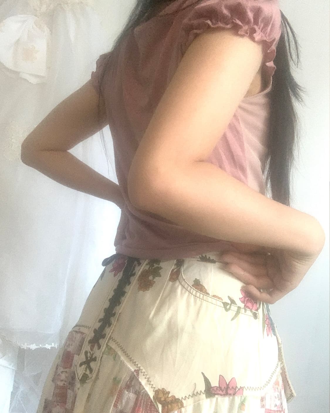 patchwork midi skirt 상품이미지10