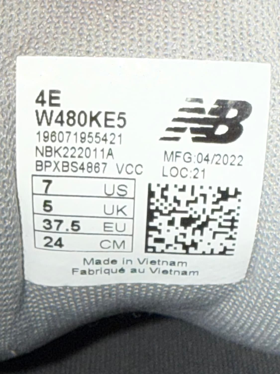 뉴발란스 480 네이비 운동화 상품이미지6