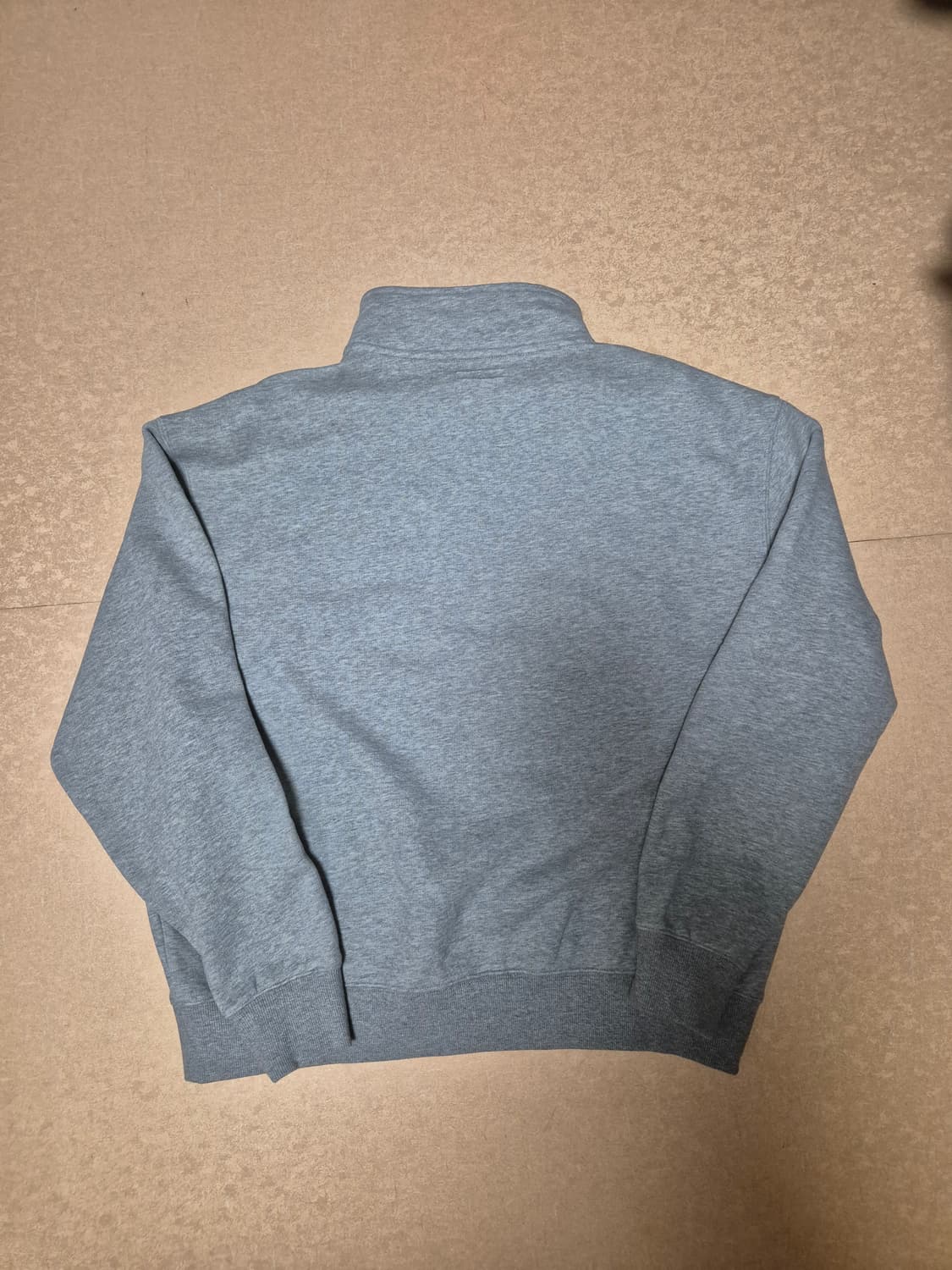 릴렉스드 하프 집업 기모 스웻 셔츠 (웜 그레이 멜란지) 3사이즈 상품이미지2
