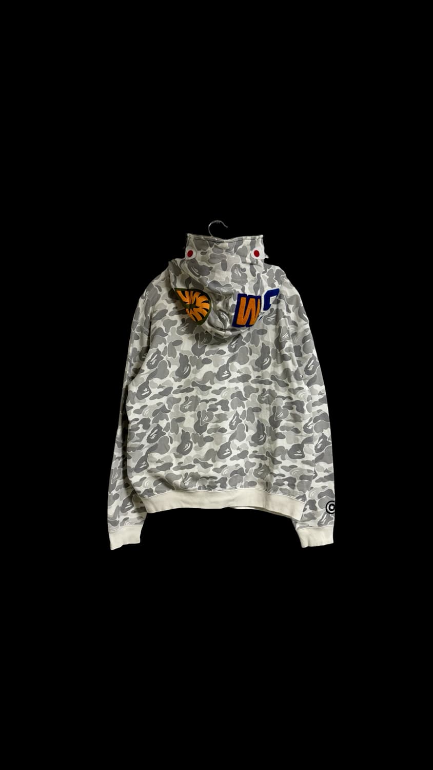 베이프 그레이 샤크 후드 집업 상품이미지2