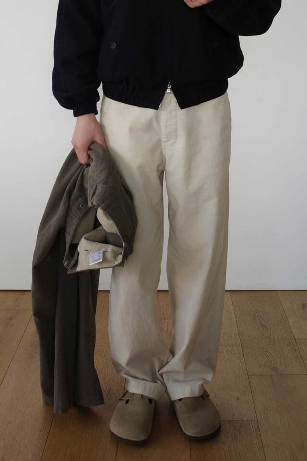 Ham 워시드 와플치노 팬츠 화이트 3 상품이미지2