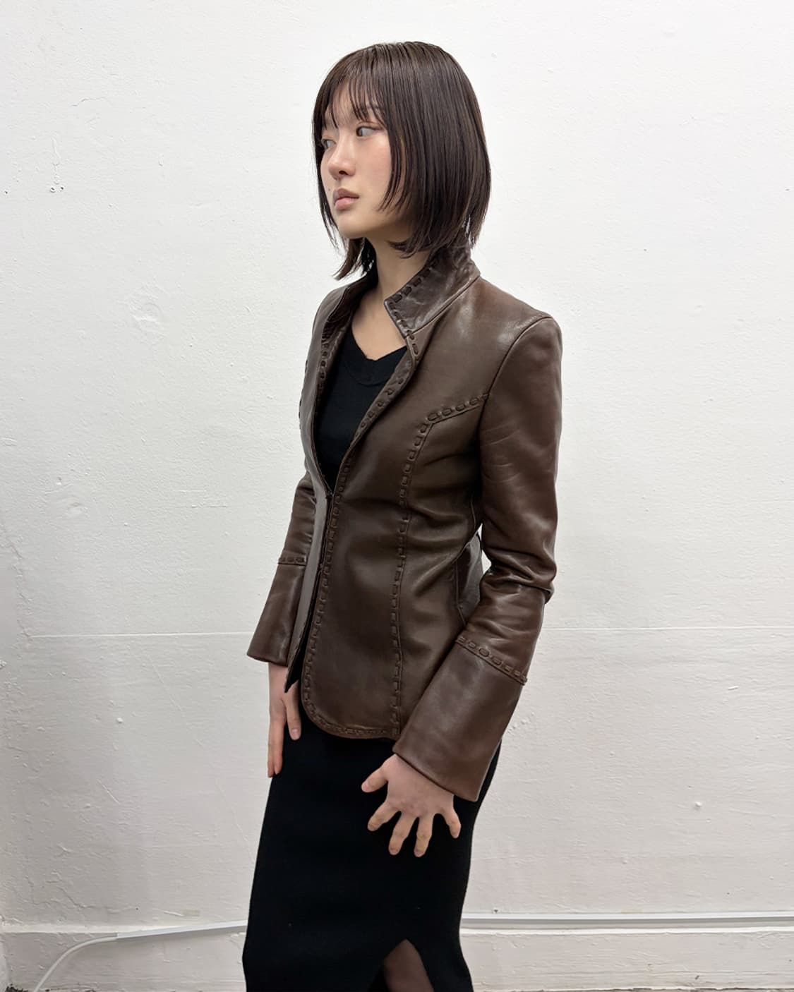 슈트레네세 램레더 파이핑 자켓 상품이미지3