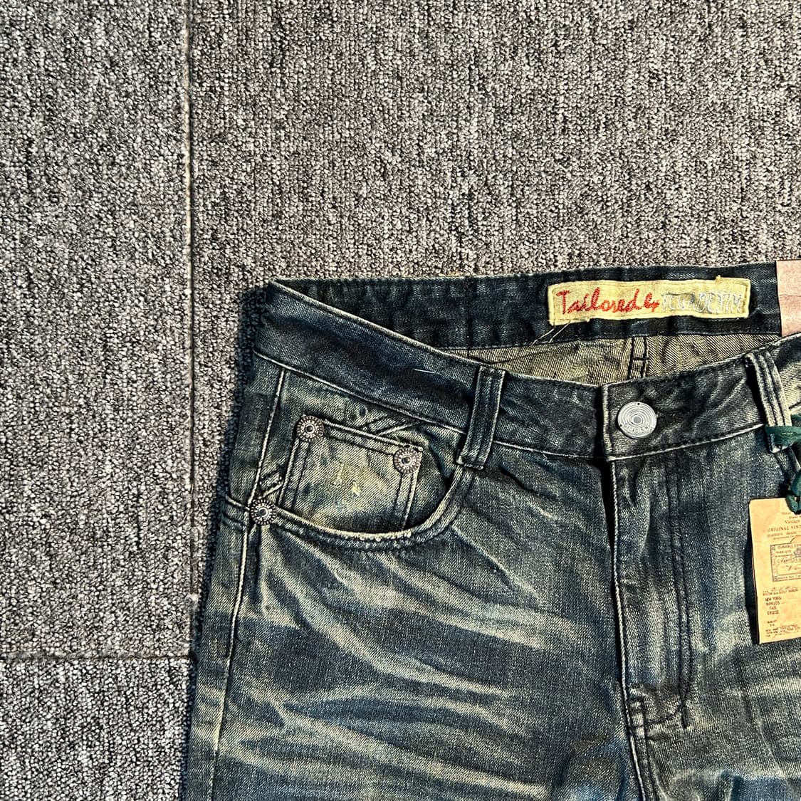 VEGA DENIM 빈티지 워싱 데미지 데님 팬츠 상품이미지3