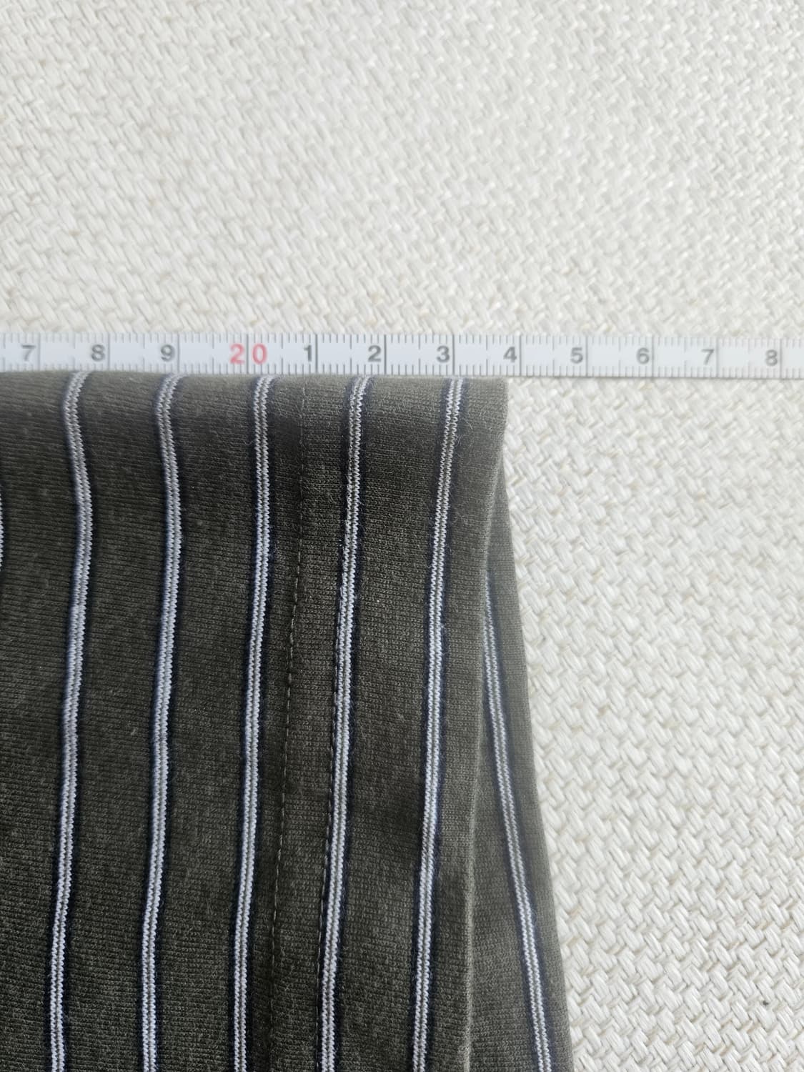muji 재팬 무인양품 스트라이프 티셔츠 카키 L 상품이미지8