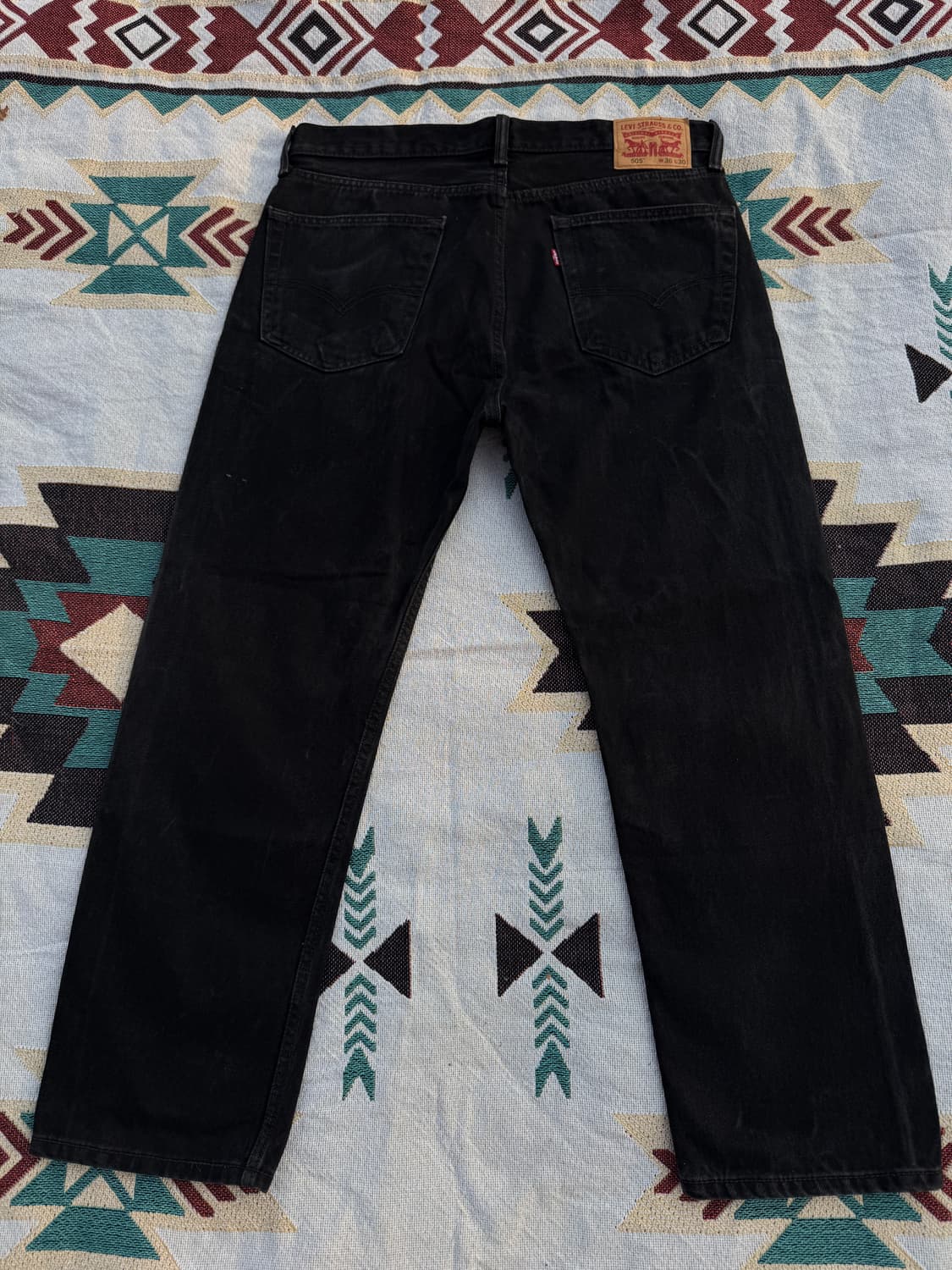 리바이스 505 흑청 36/30 지퍼플라이 상품이미지2