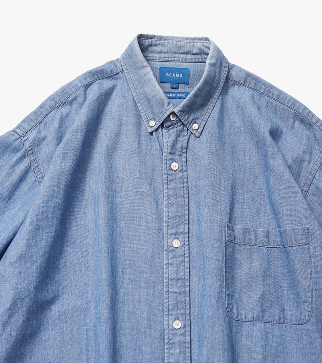BEAMS - CHAMBRAY BUTTON DOWN SHIRT 상품이미지4
