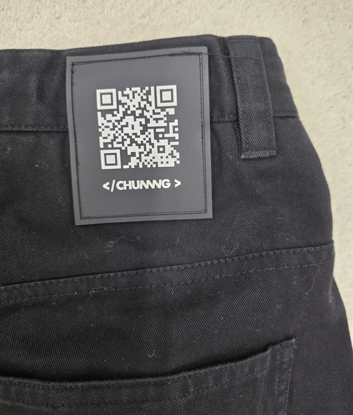 엔엔엔원 코딩프린팅 와이드 코튼 블랙팬츠.  싸이즈30
 상품이미지6