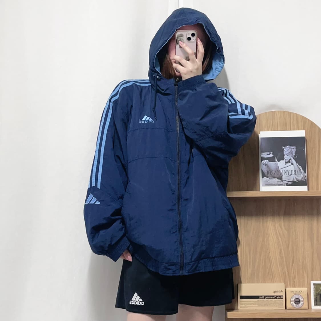 [정품] 아디다스 네이비 블루삼선 병아리 점퍼 [ 105 ] 상품이미지5