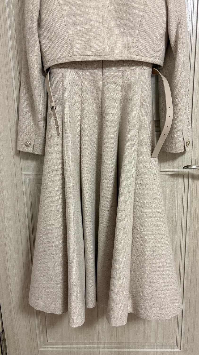 JJ지고트 울 플레어 원피스 & 자켓 세트 상품이미지4