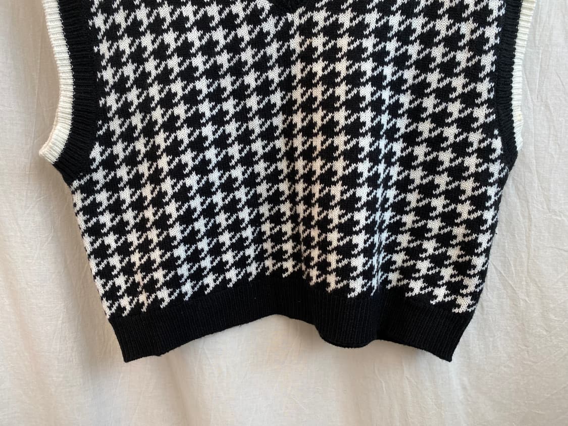 CHIP CLIP 하운드투스 니트 베스트(M) 상품이미지3