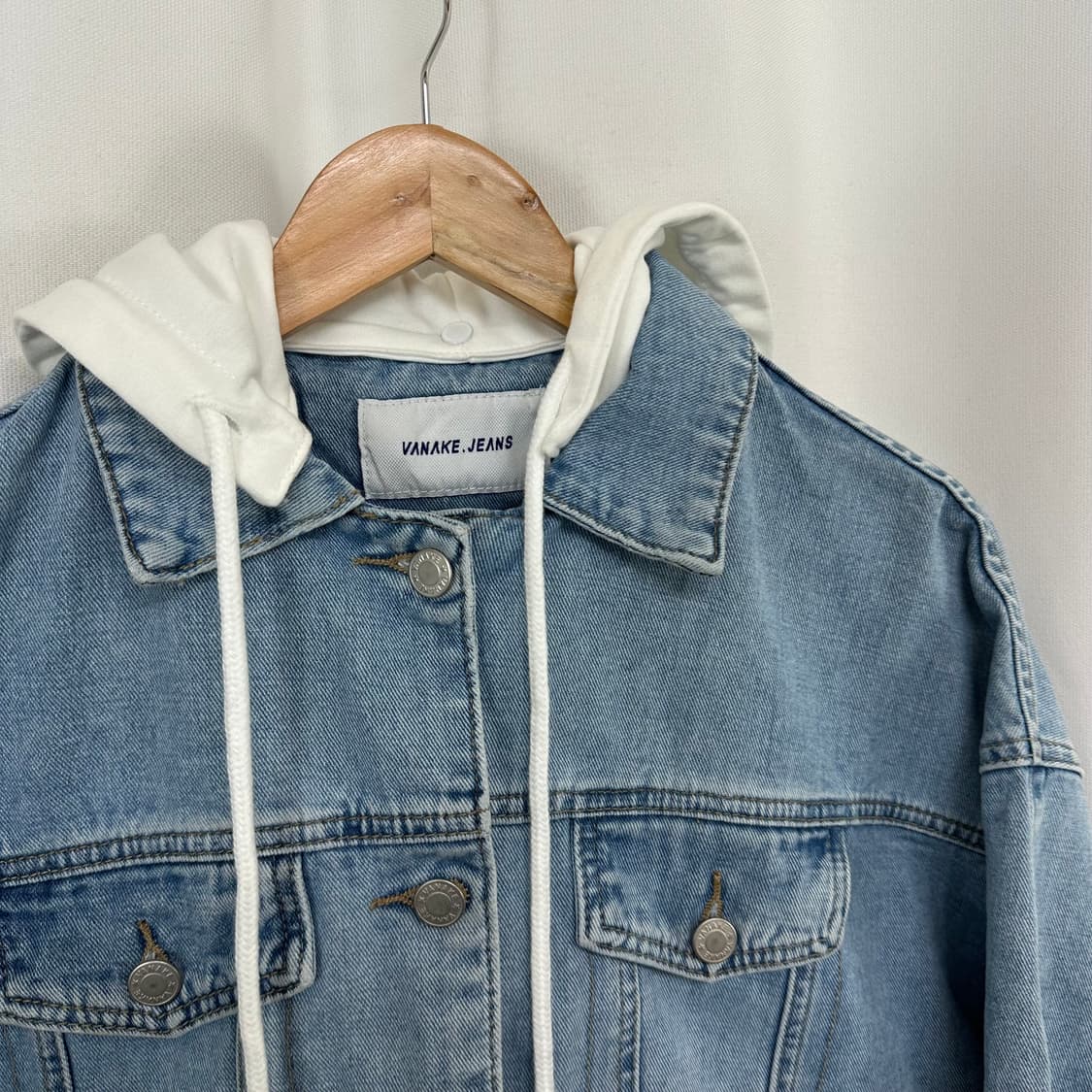   반에이크 여자 오버핏 데님 청자켓 FREE 상품이미지2