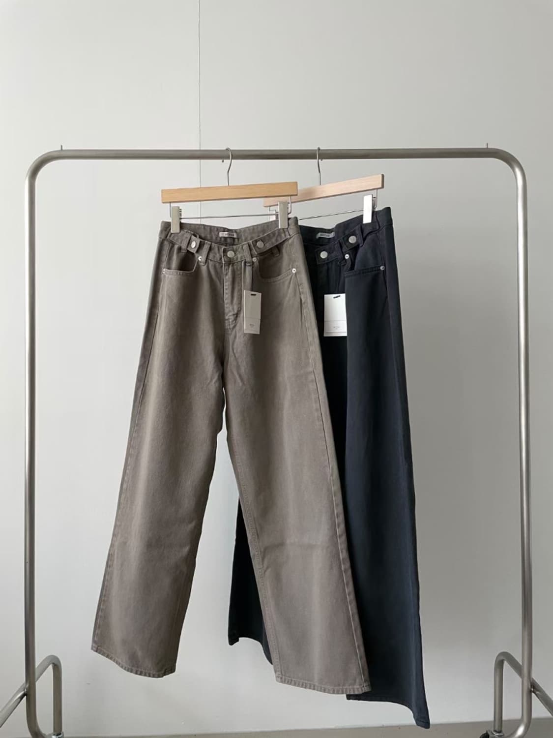 베러 비조 와이드 팬츠 브라운 베이지 상품이미지2