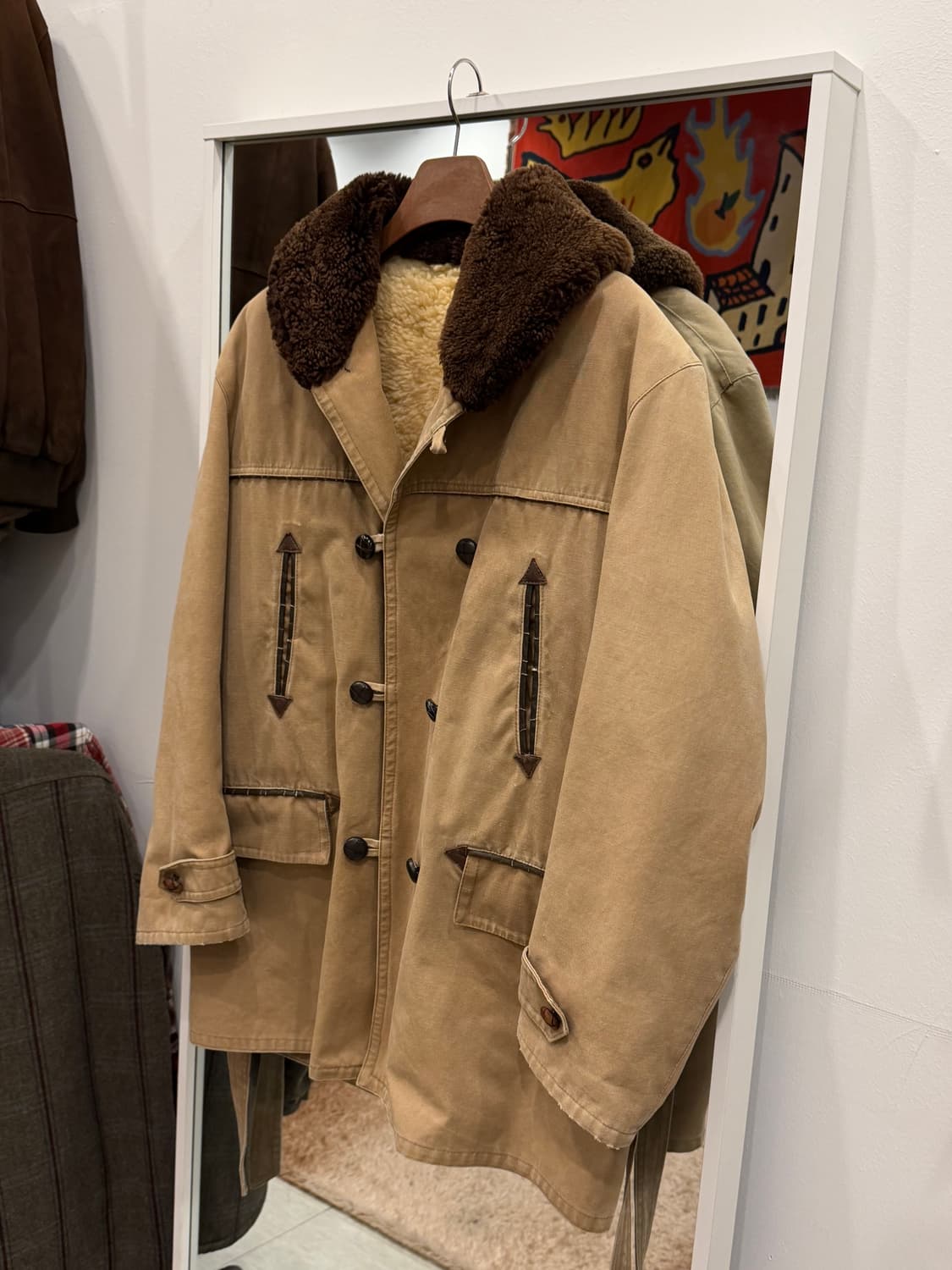 70s Vtg 프렌치 무톤 매키노 랜치 코트 상품이미지1