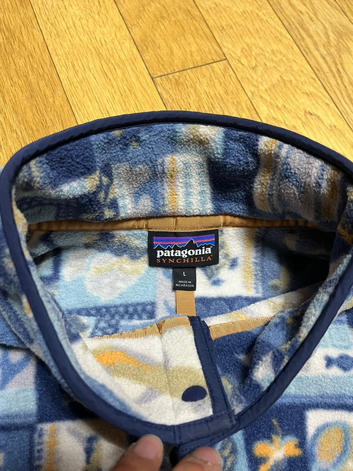 파타고니아 신칠라 패턴 아즈텍 후리스 플리스 아노락  상품이미지3