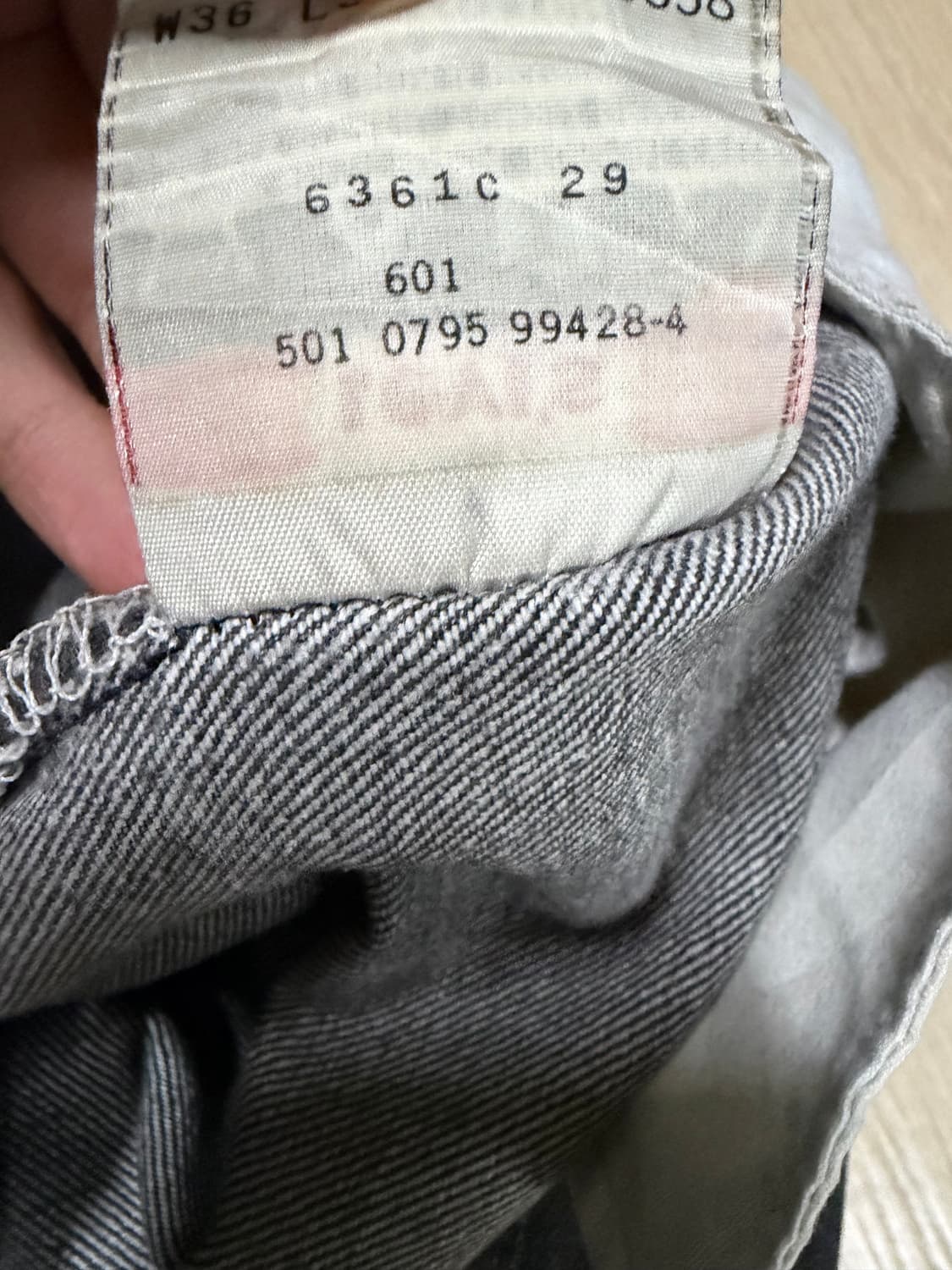 90's usa 리바이스 501 블랙  상품이미지6