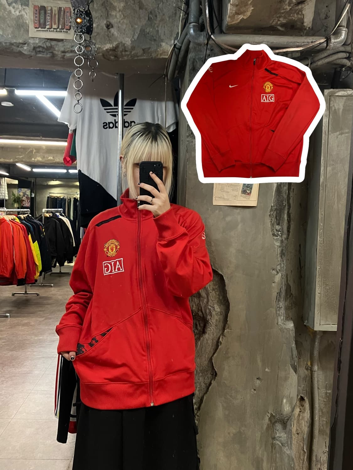 나이키 맨체스터 유나이티드 AIG 트랙 져지 레드 XL 상품이미지1