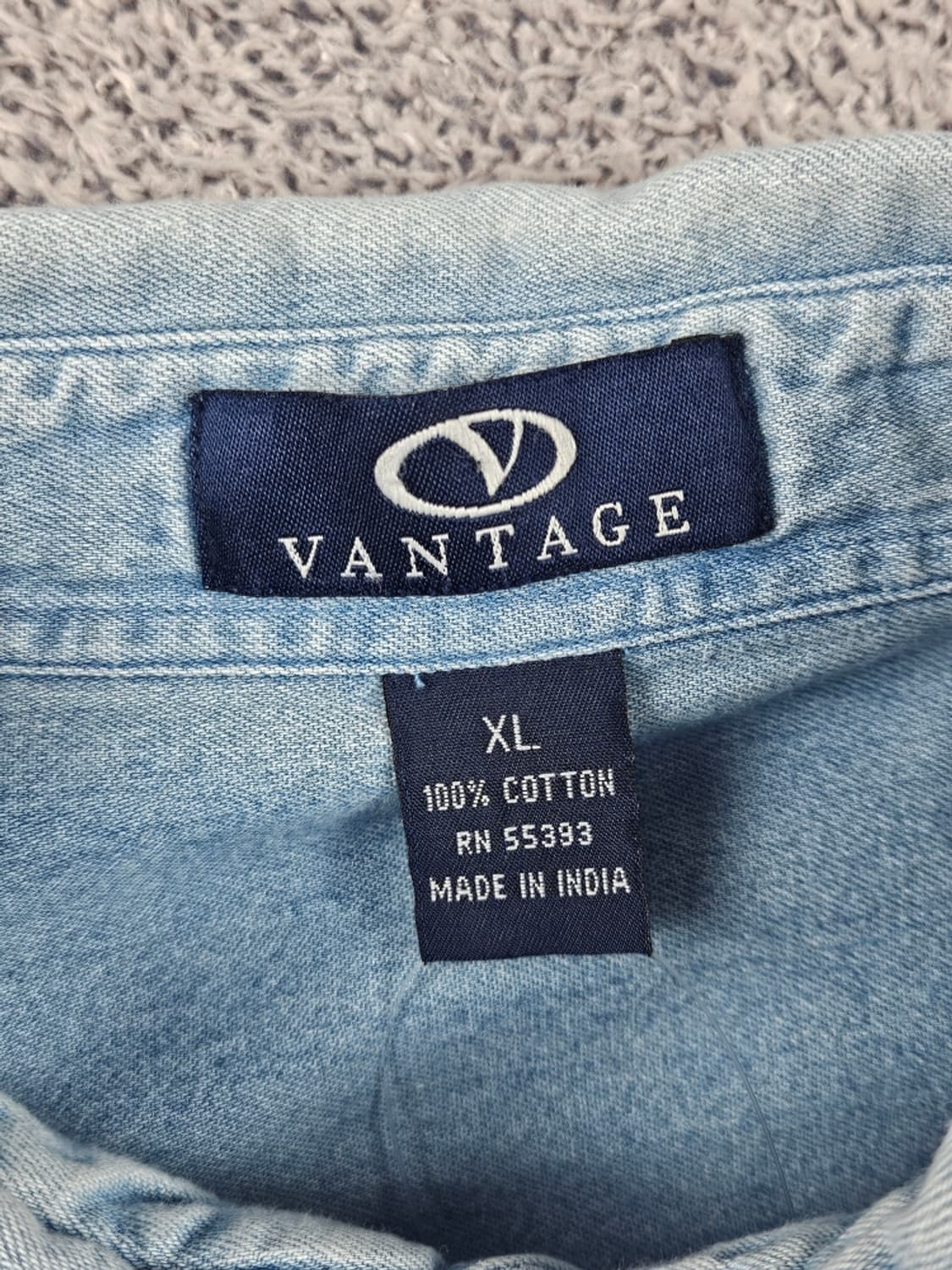 VANTAGE 크롭밴딩 커스텀 데님 셔츠 ( XL ) / 11635 상품이미지8