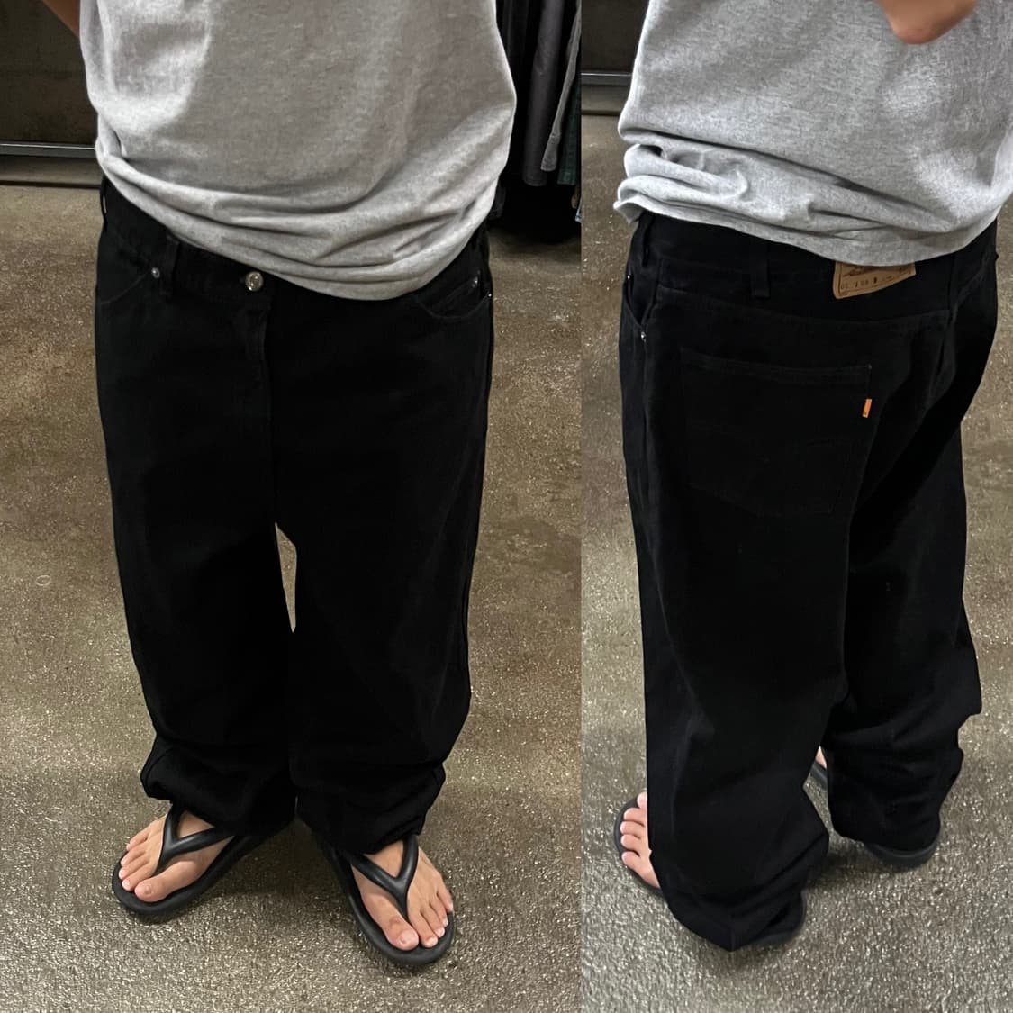 90s USA Levis565 오렌지탭 블랙진 (40“) 상품이미지7