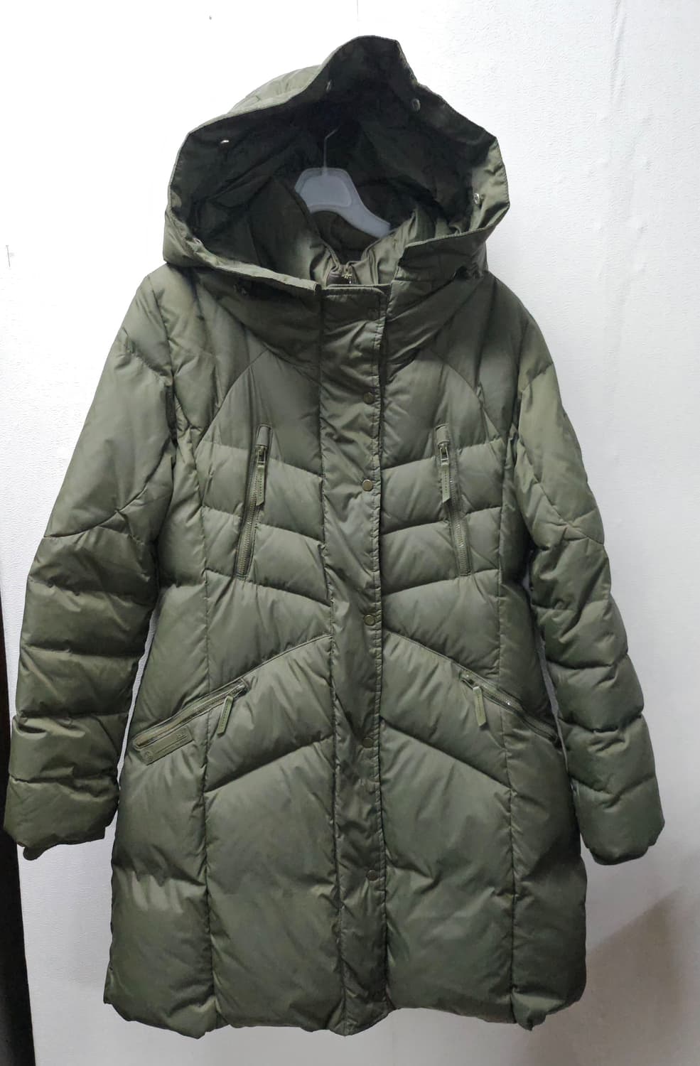 BAUZ  카키색 후드 롱 패딩  M 상품이미지2