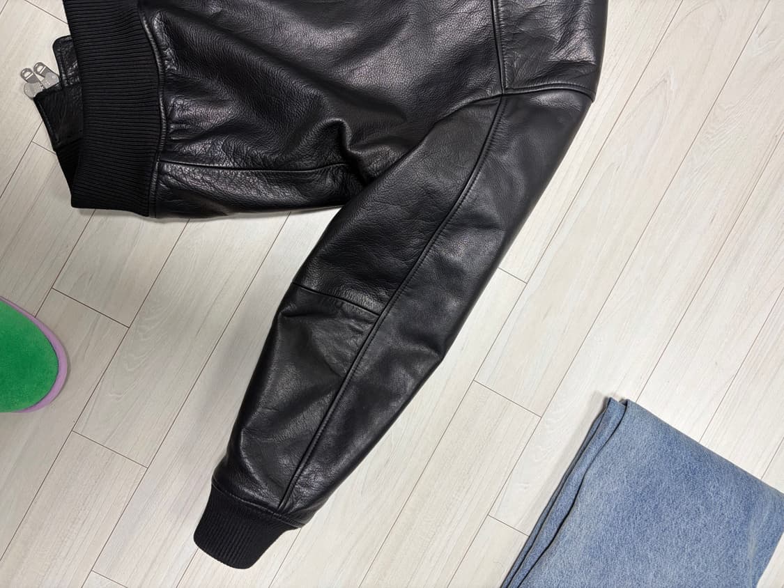 (M) 스투시 레더 플라이트 자켓 블랙 상품이미지9