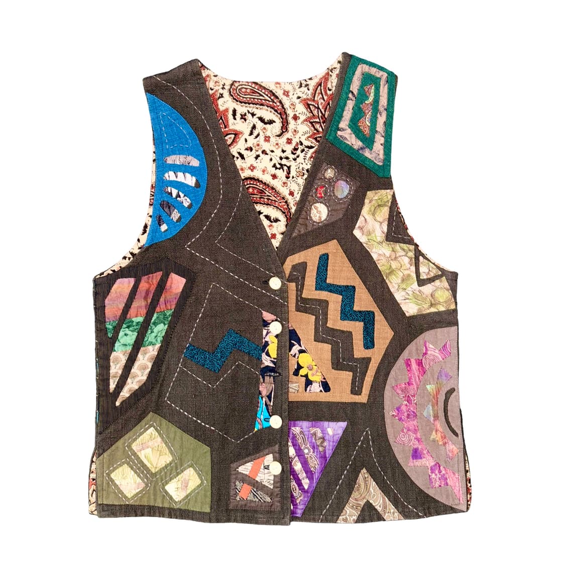 Vintage Patchwork Vest 상품이미지1
