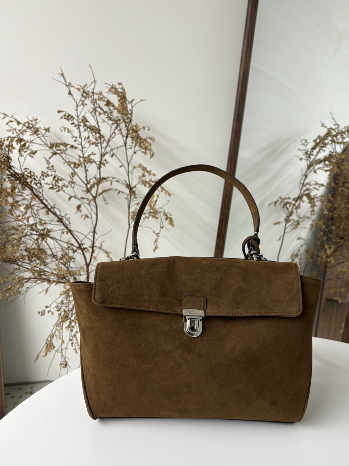 리본빛 말로우 스웨이드 숄더백 상품이미지4