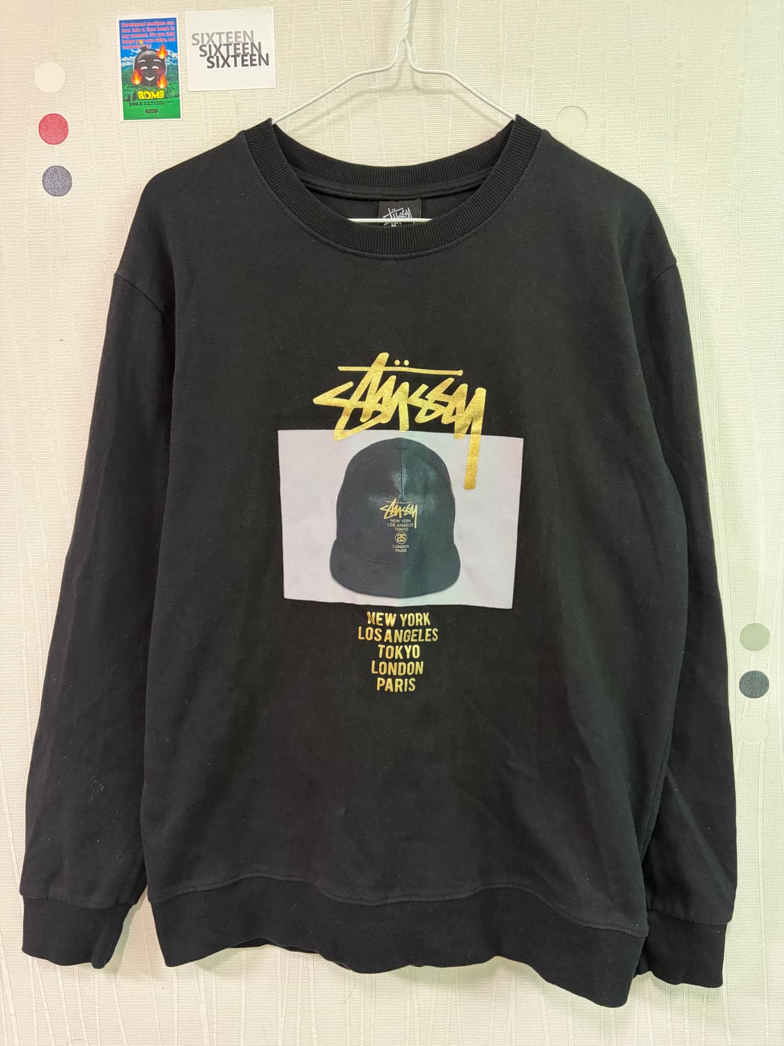 스투시 빈티지 맨투맨 블랙 XL 상품이미지1