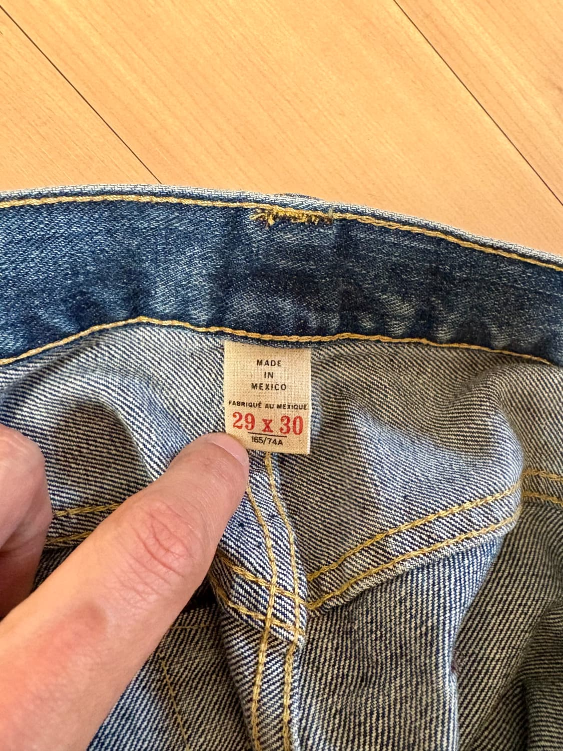 RRL 스트레이트핏 페니모어 디스트레스트 진(29x30) 상품이미지3