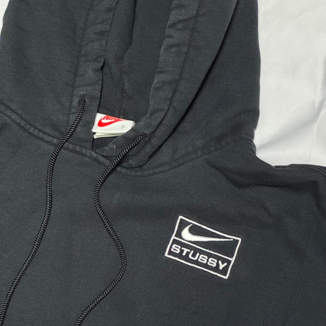 [S] 나이키 x 스투시 NRG RA 워시드 풀오버 후드 블랙 상품이미지3