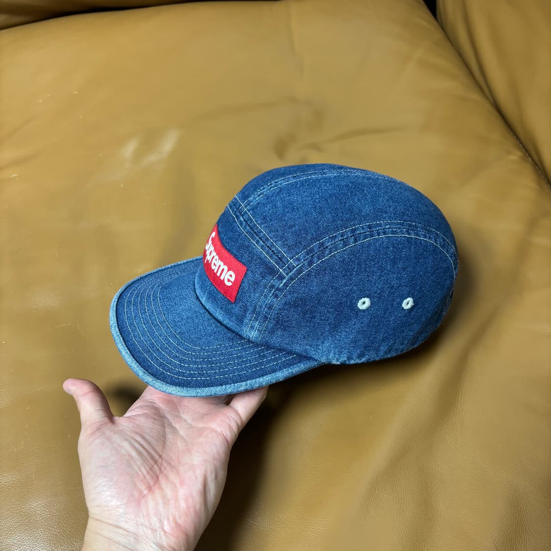 Supreme 슈프림 워시드 데님 캠프캡 모자 (Washed Denim) 상품이미지4