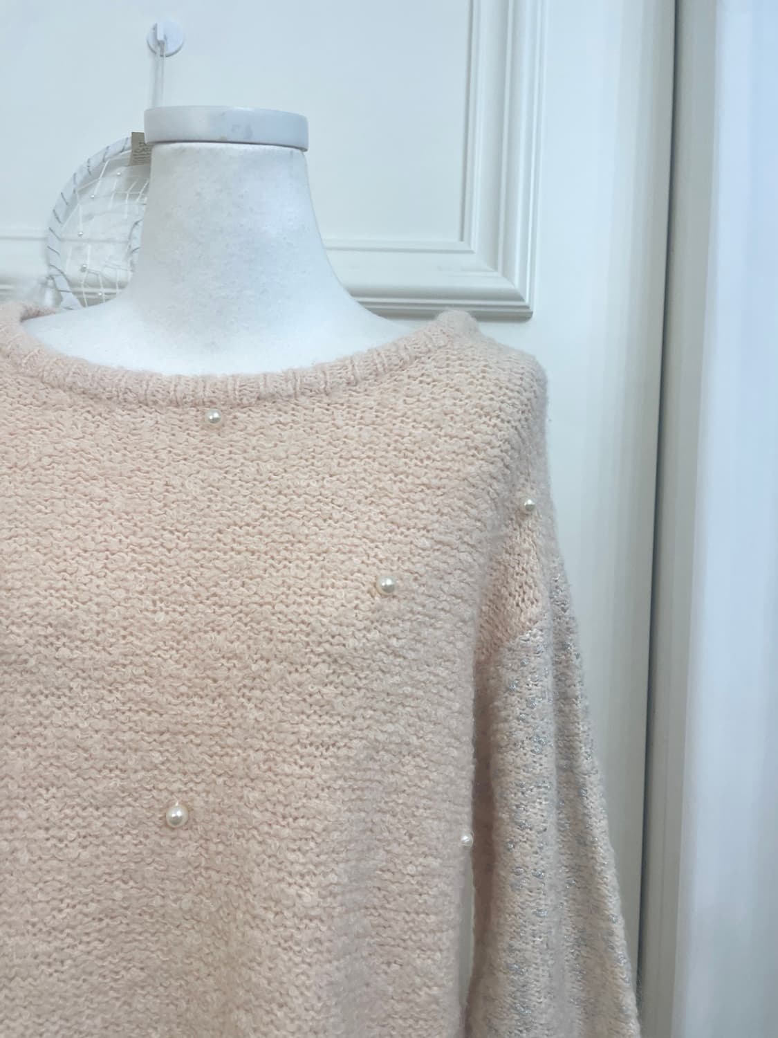 coral pearl point sleeve glitter lovely 상품이미지6