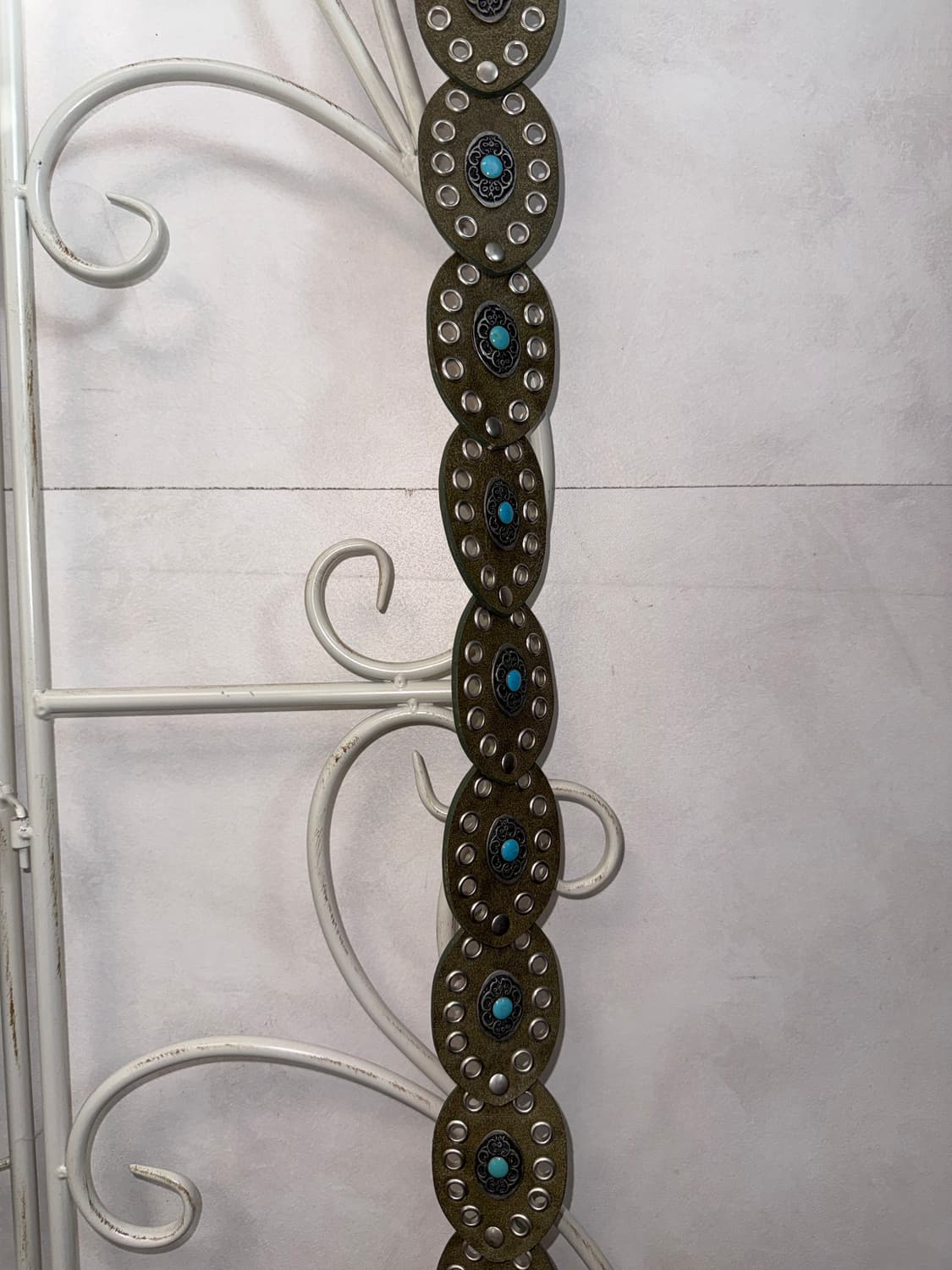 Khaki oriental gemstone punching disc 벨트 상품이미지5
