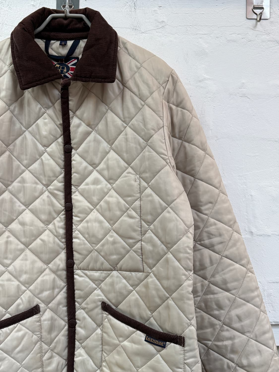 Lavenham 라벤햄 코듀로이 베이지 퀼팅 자켓 M (38) 상품이미지3