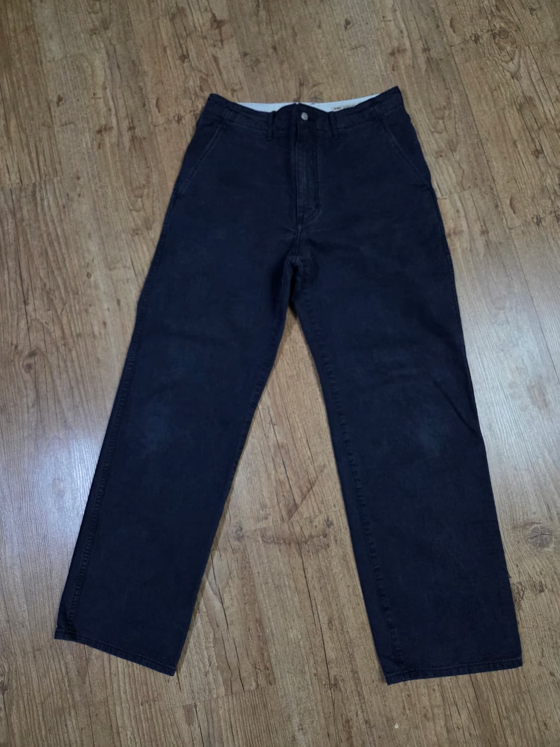 포터리 원워시드 와이드데님  워시드네이비 1사이즈 상품이미지1