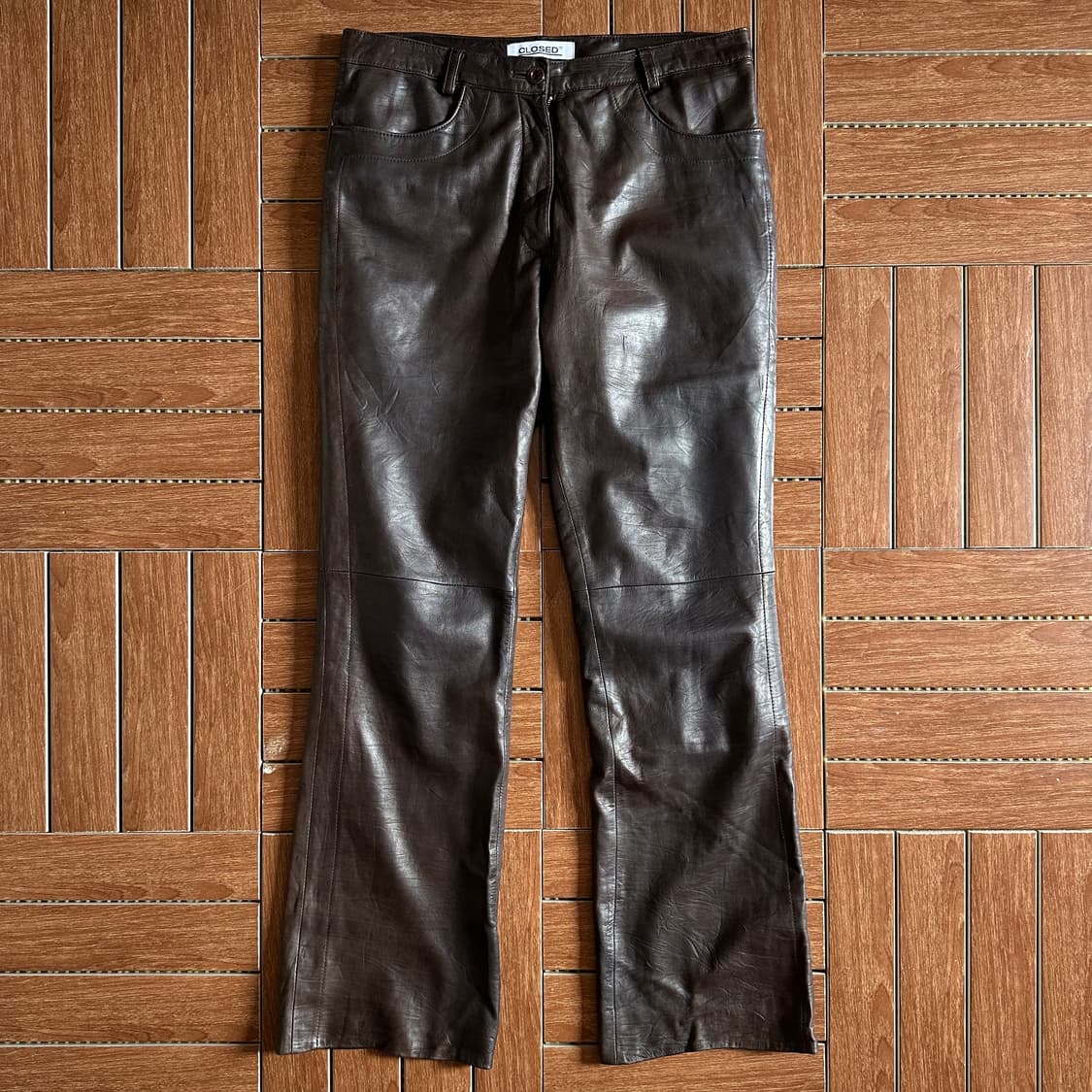 90’s Closed genuine leather pants 상품이미지2