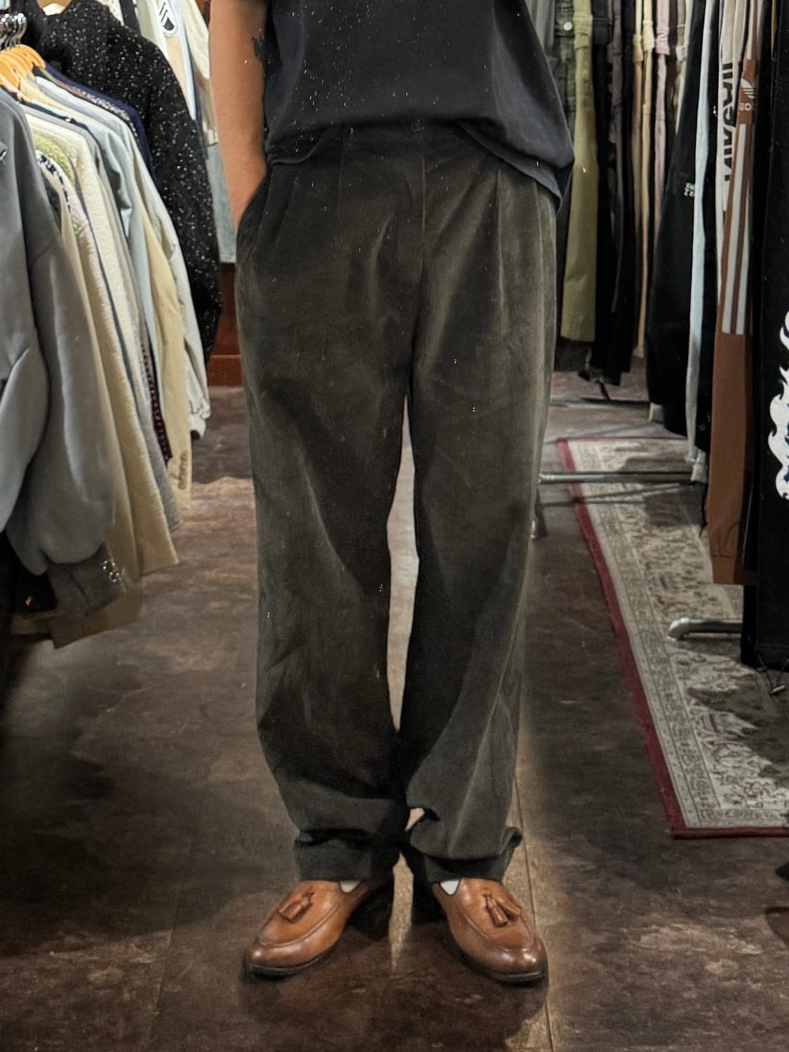 브룩스브라더스 투턱 코듀로이팬츠 브라운 34 상품이미지2