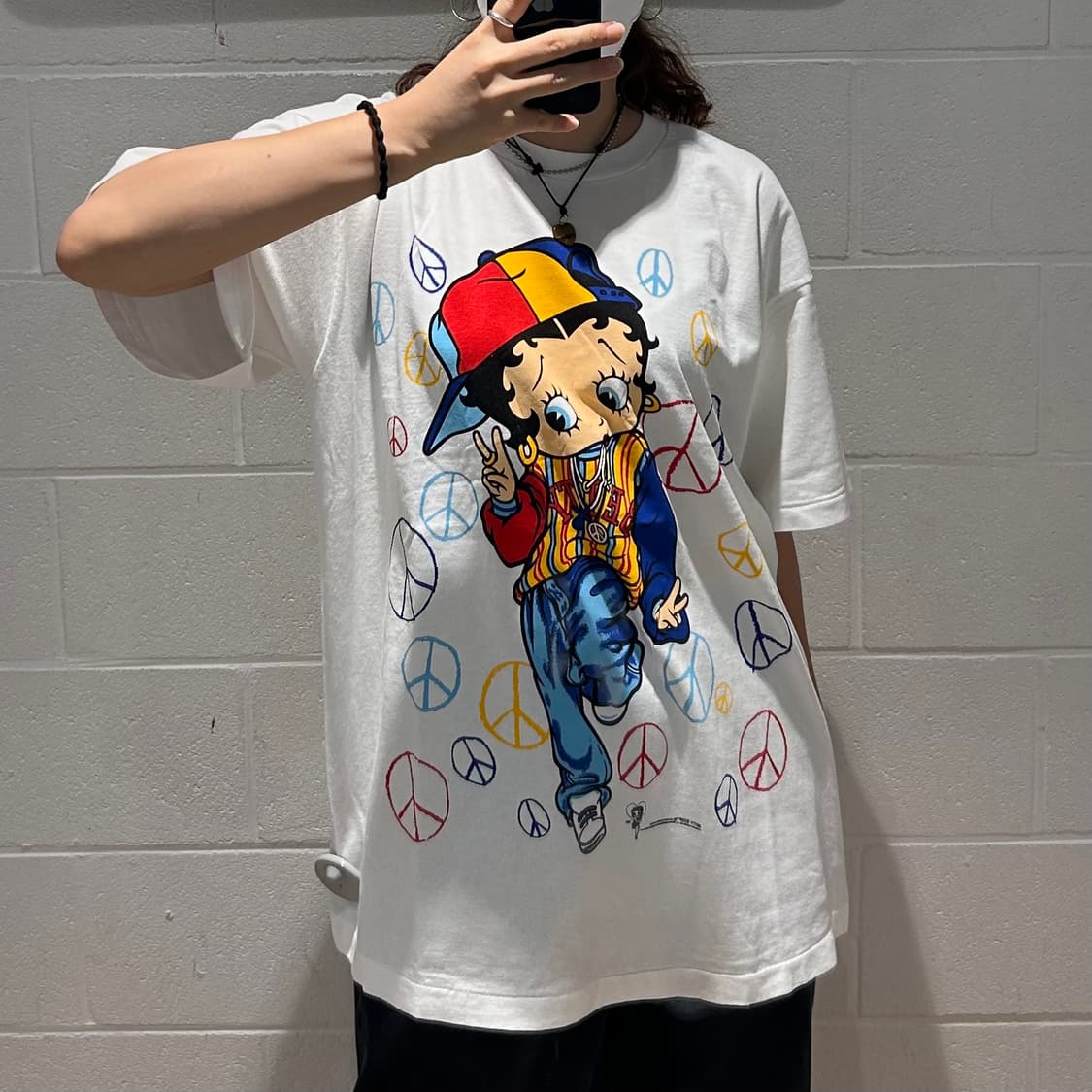 (USA made)Betty Boop 1/2 sleeve T-shirts 상품이미지2