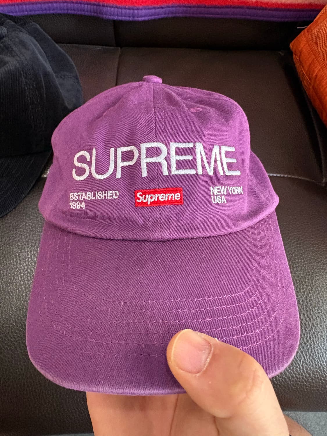 슈프림 Est. 1994 6-패널 캡 퍼플 - 21FW 상품이미지2