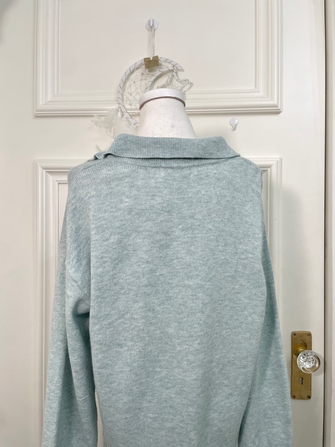 mint melange loose collar knit top 상품이미지4