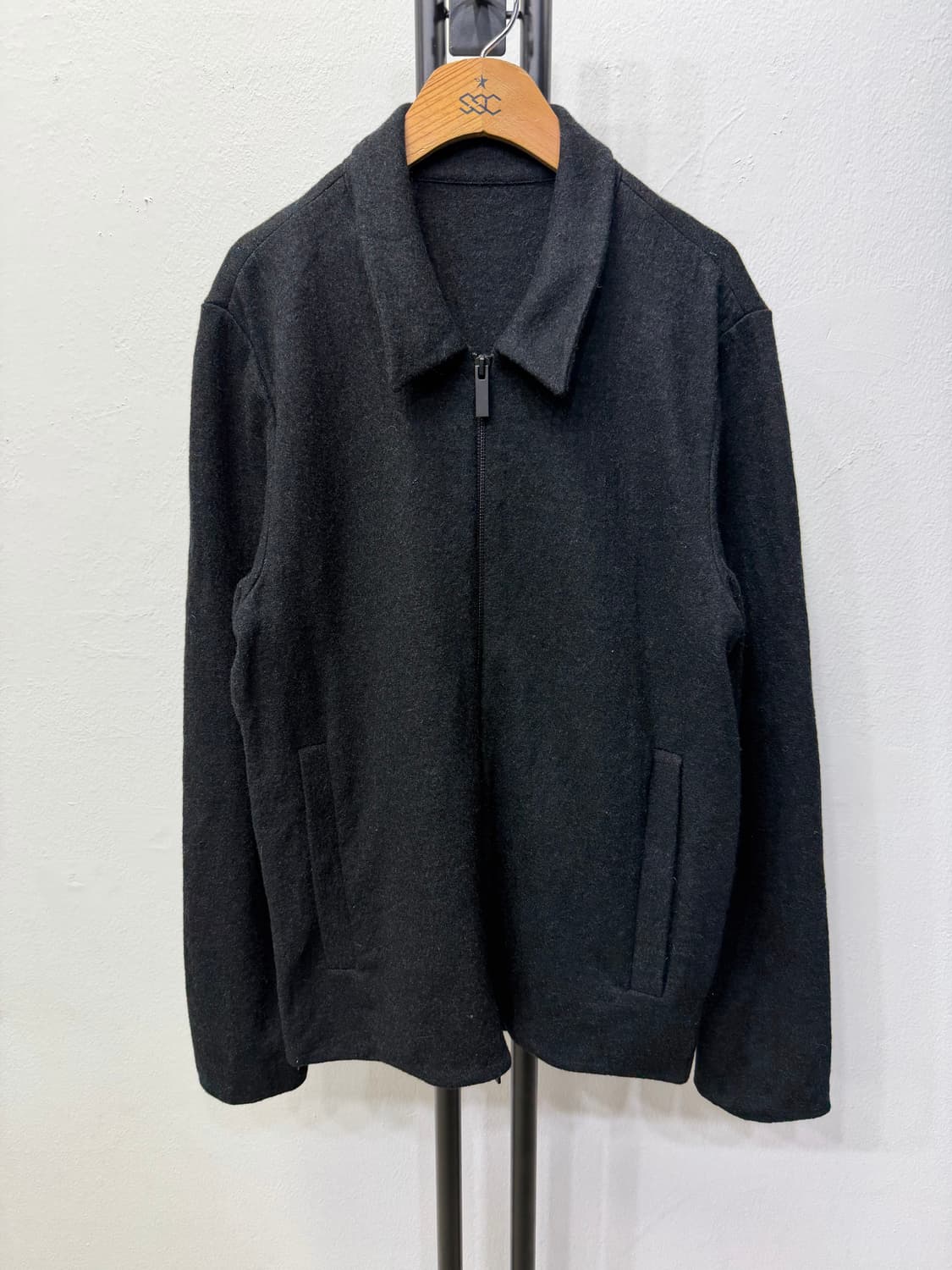 정품) COS 코스 블랙 남성 모직 집업 자켓 S 상품이미지1