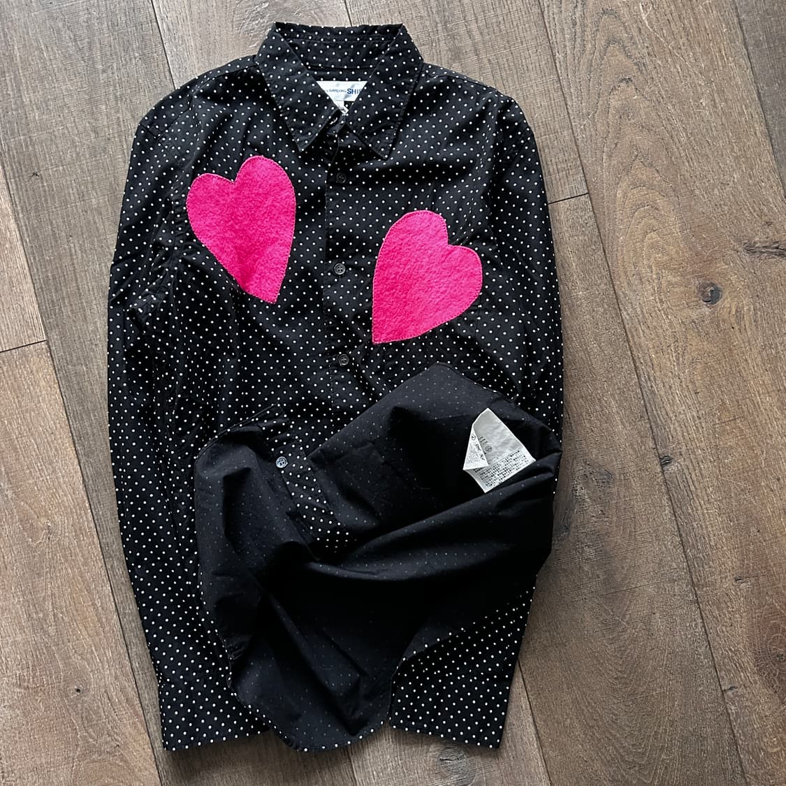 Heart Felt Stitched Dot Shirts 상품이미지5
