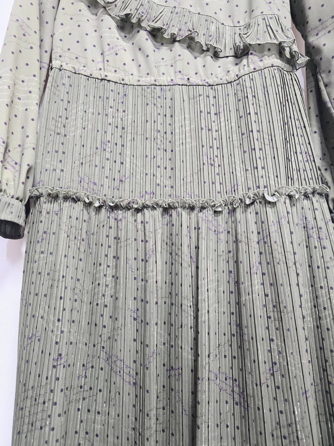 에고이스트  도트 플리츠 원피스 프릴 장식55 상품이미지3