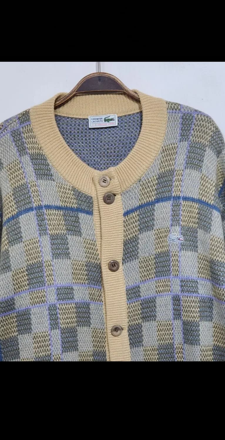 (XL) 라코스테 가디건 체크 라운드 포켓 캐주얼  상품이미지2