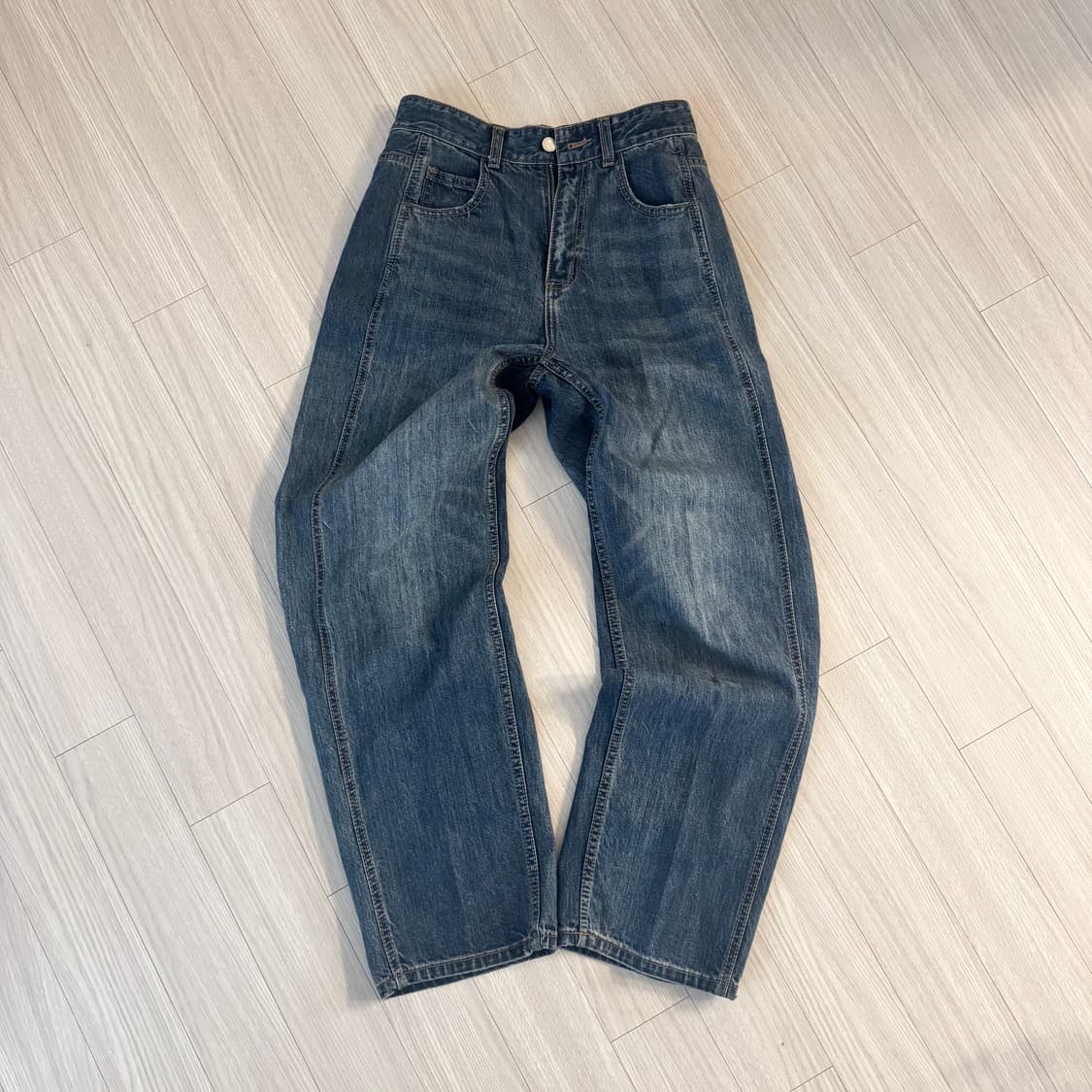 (s) 파사드패턴 와이드 데님팬츠 상품이미지1