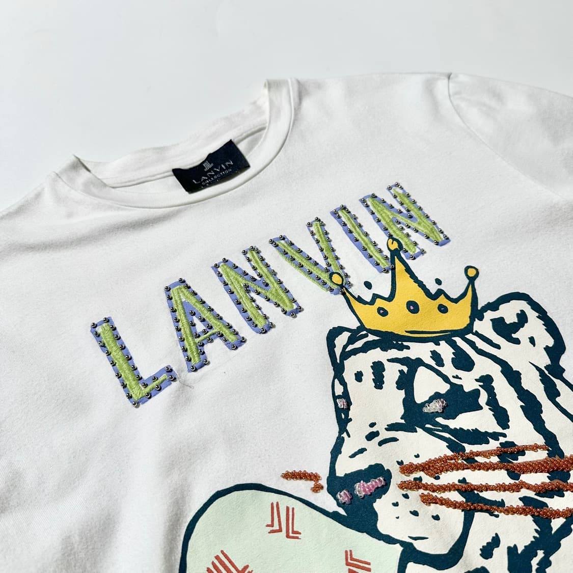 랑방 컬렉션 비딩 프린트 반팔 티셔츠 상품이미지6