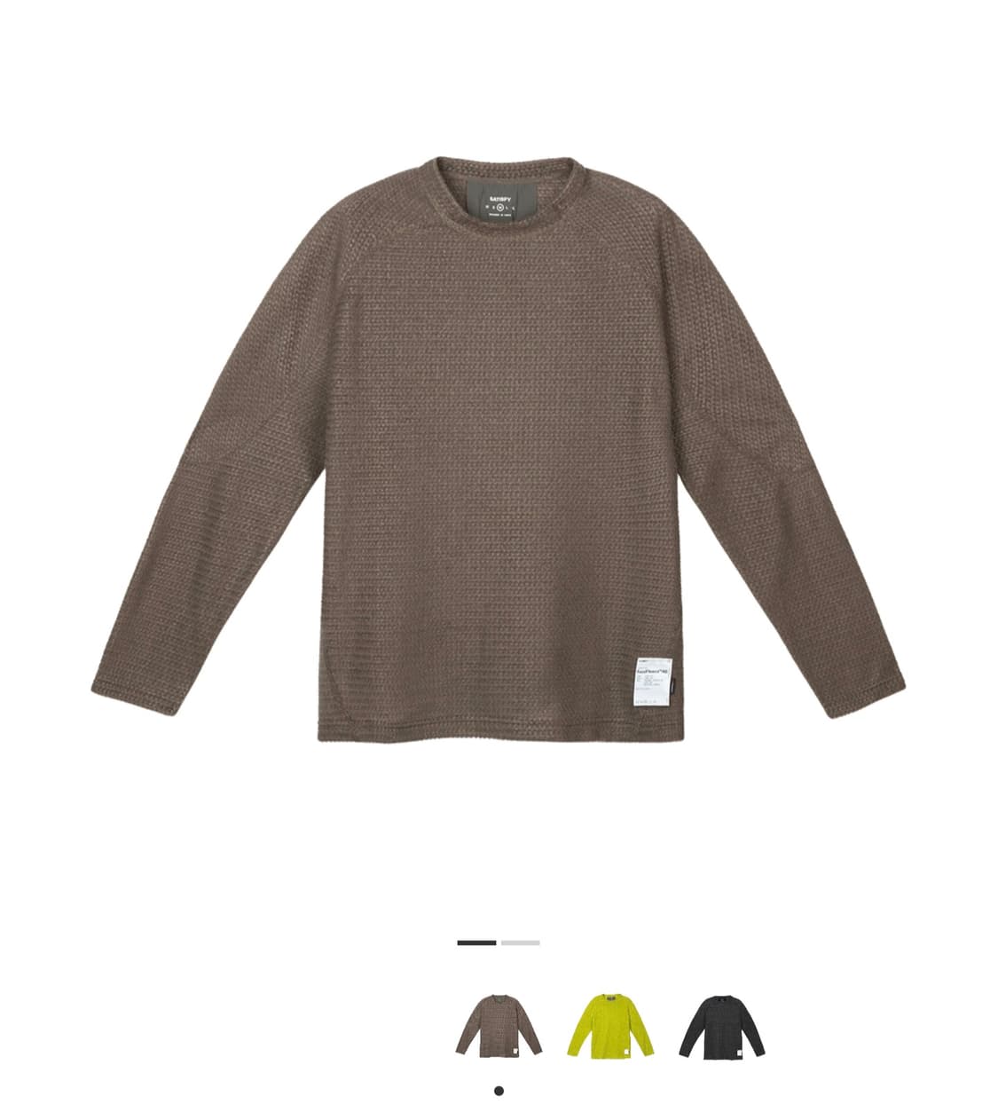 Satisfy 새티스파이 퍼즈플리스 ad롱 슬리브 팔콘 새상품 XL 상품이미지1